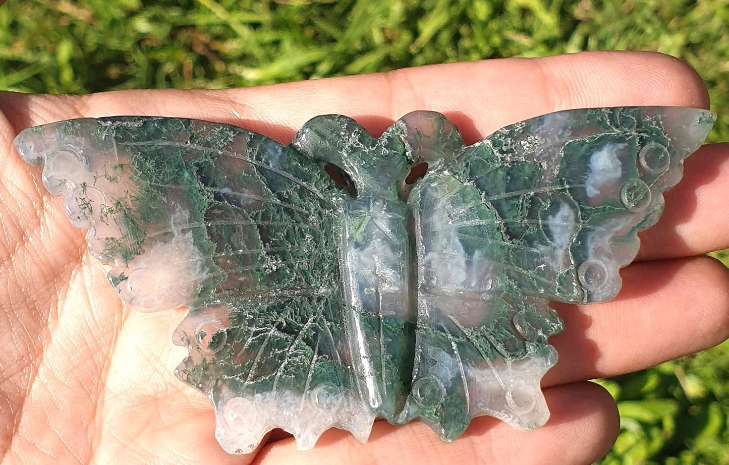 Moss Agate Butterfly