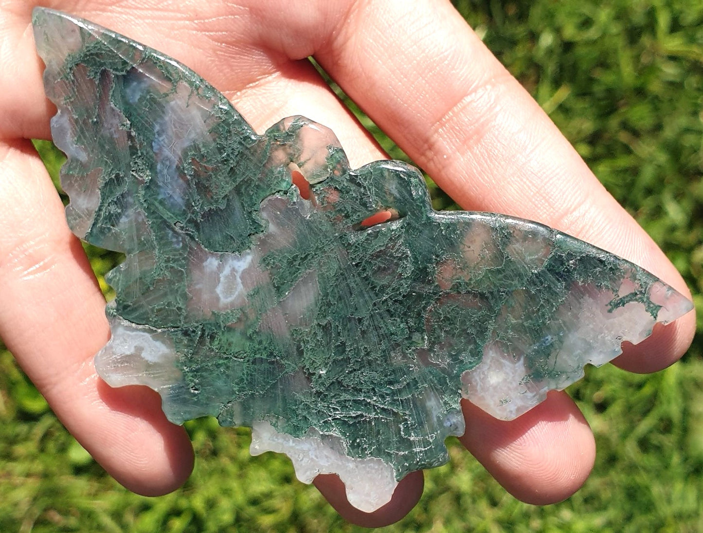 Moss Agate Butterfly