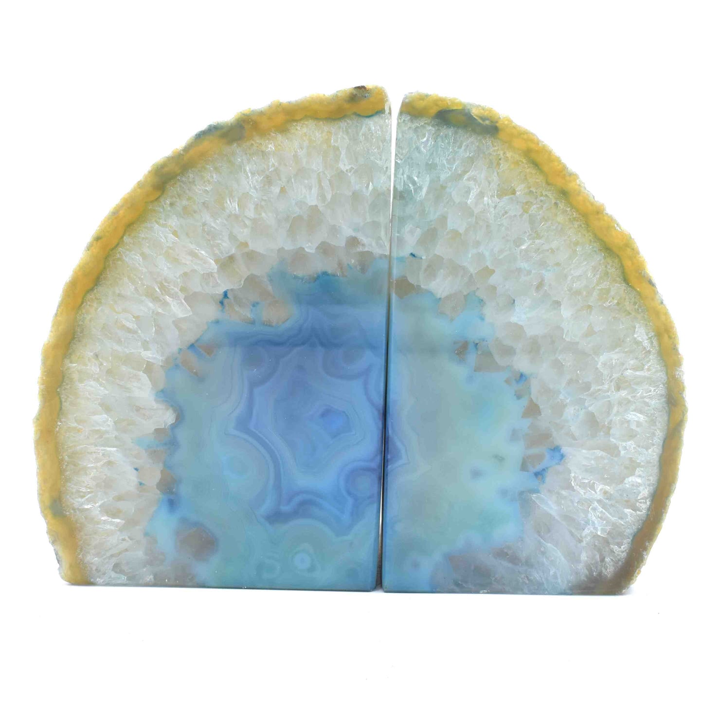 Blue Agate Book Ends 1300-1399gms