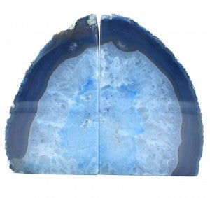 Blue Agate Book Ends 1300-1399gms