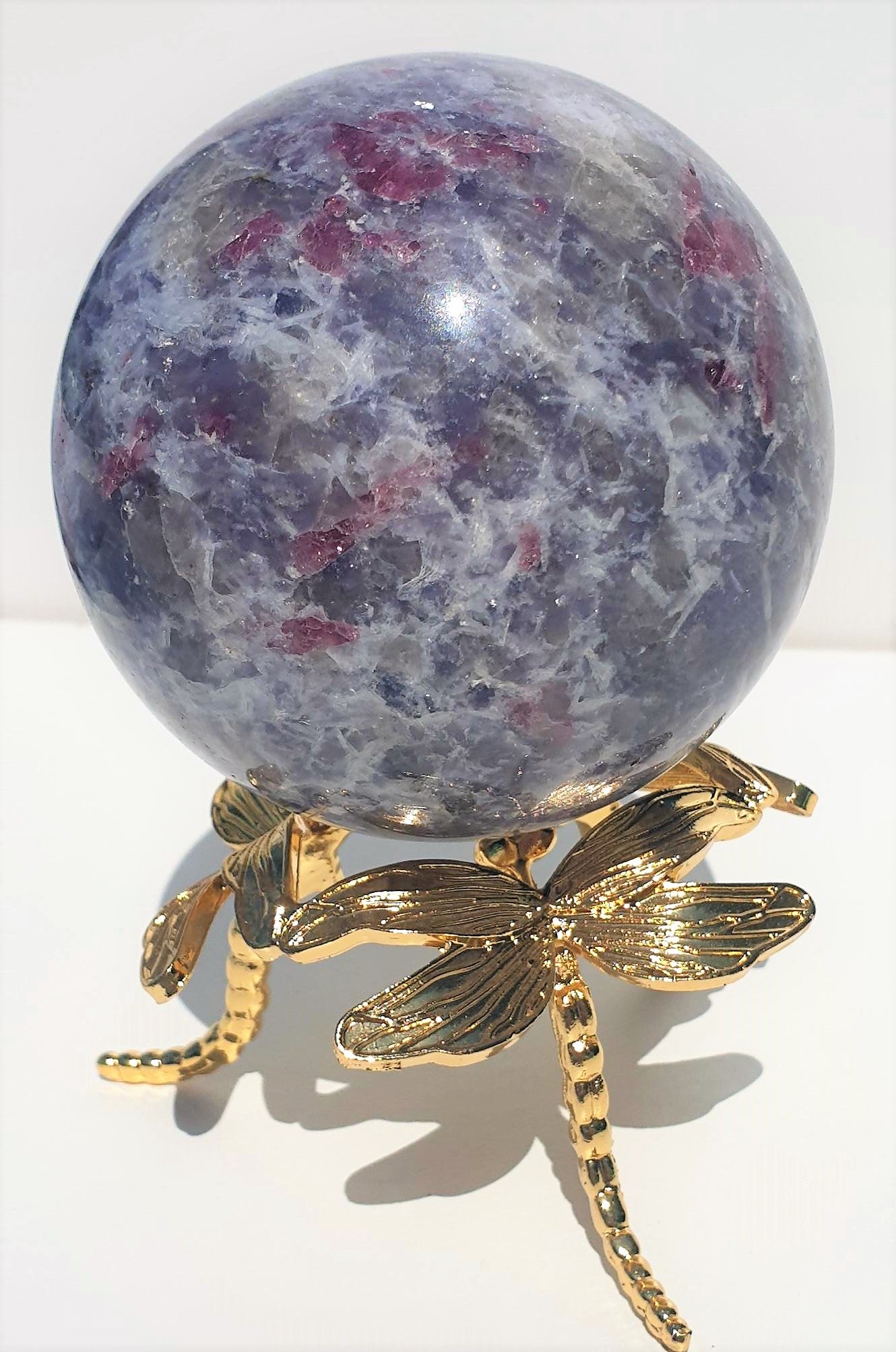 Unicorn Sphere (Pink Tourmaline, Smoky Quartz & Lepidolite)