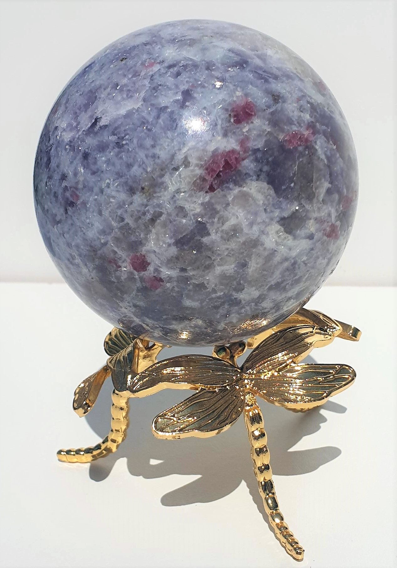 Unicorn Sphere (Pink Tourmaline, Smoky Quartz & Lepidolite)