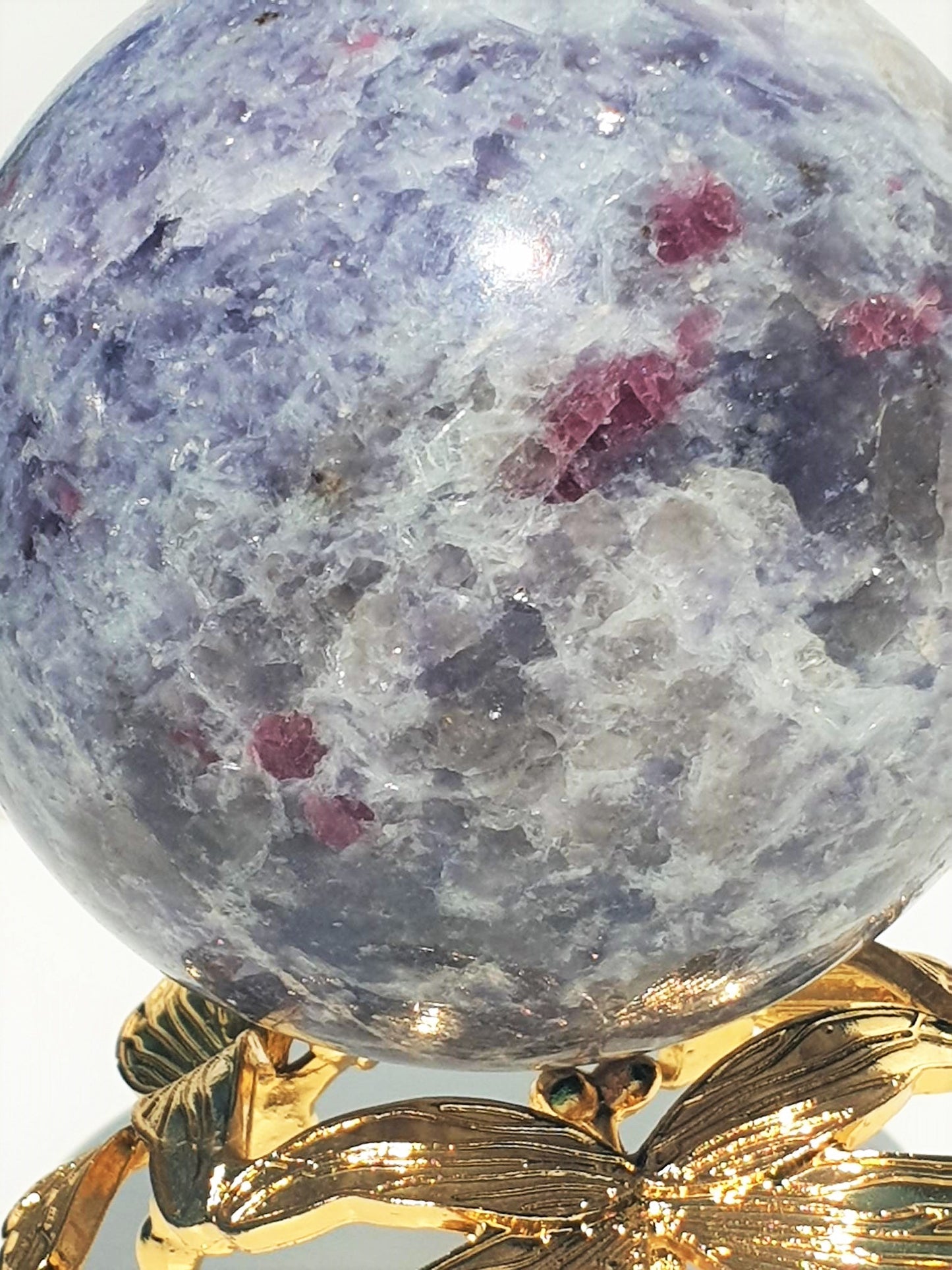Unicorn Sphere (Pink Tourmaline, Smoky Quartz & Lepidolite)