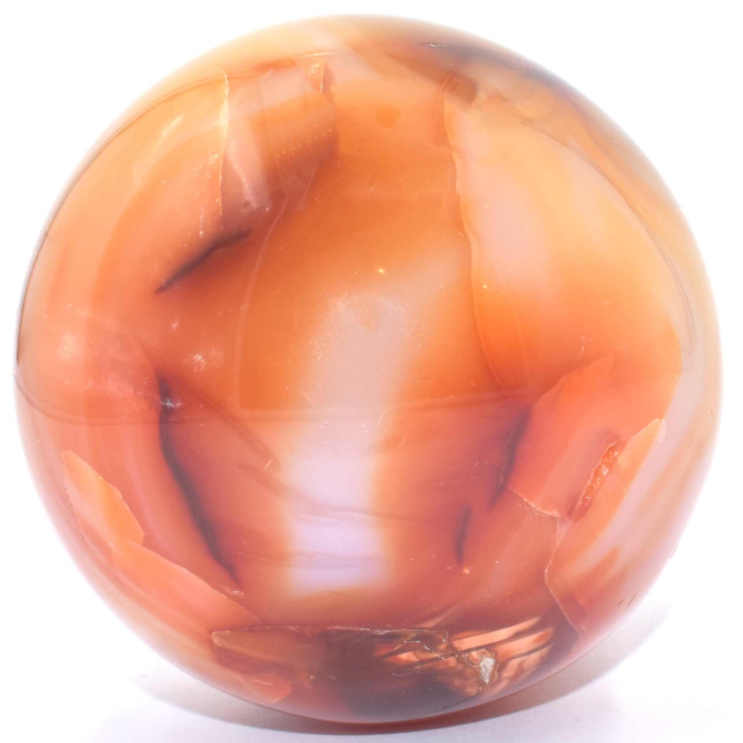 Fire Red Agate Sphere