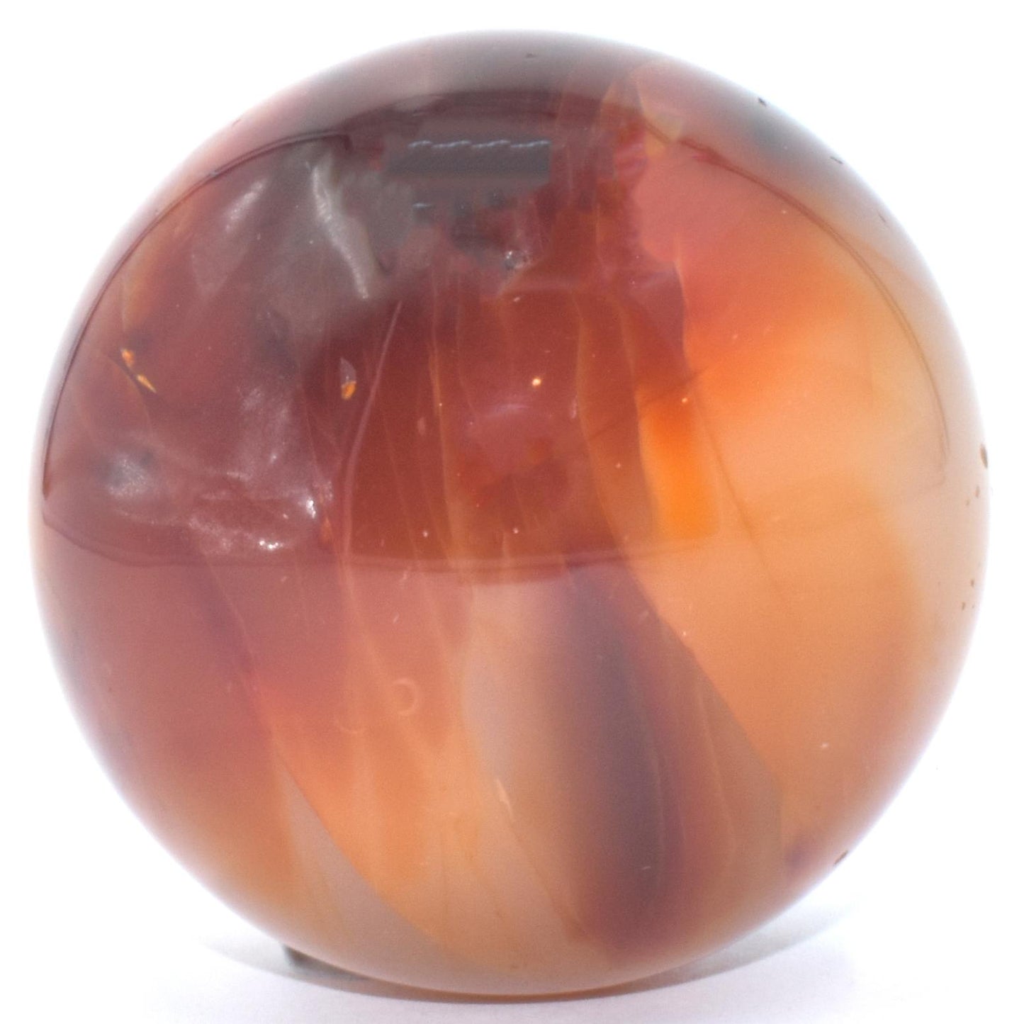 Fire Red Agate Sphere