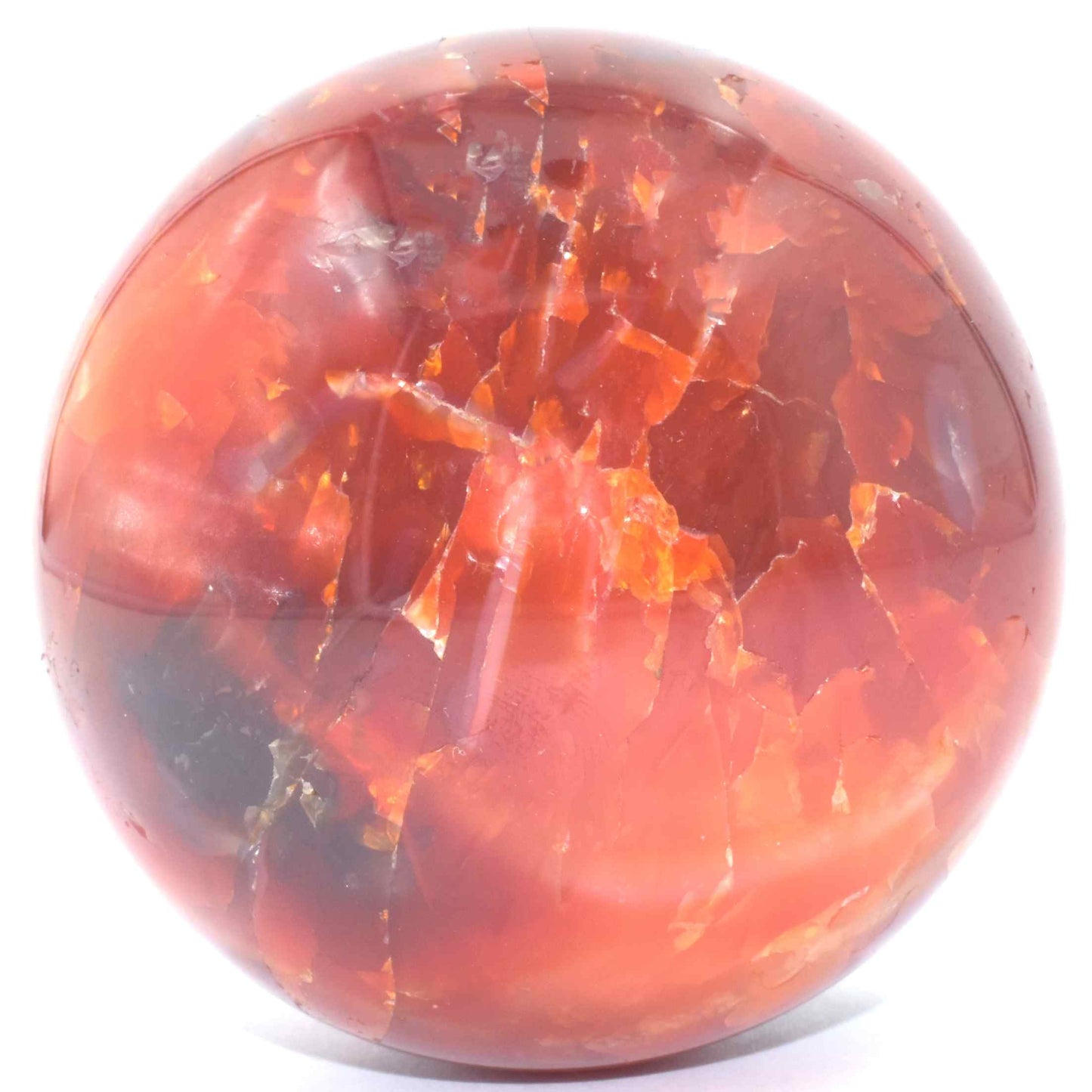 Fire Red Agate Sphere