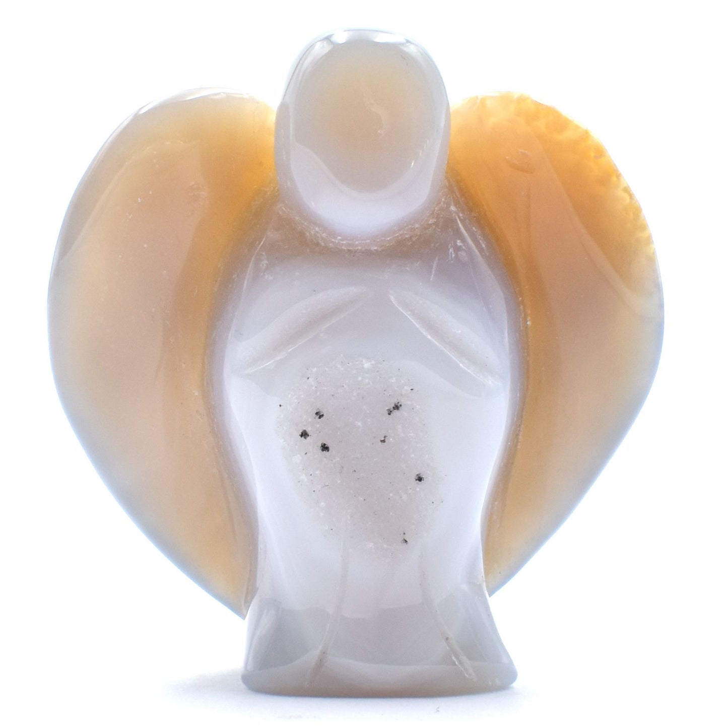 Natural Agate Geode Angel - Small