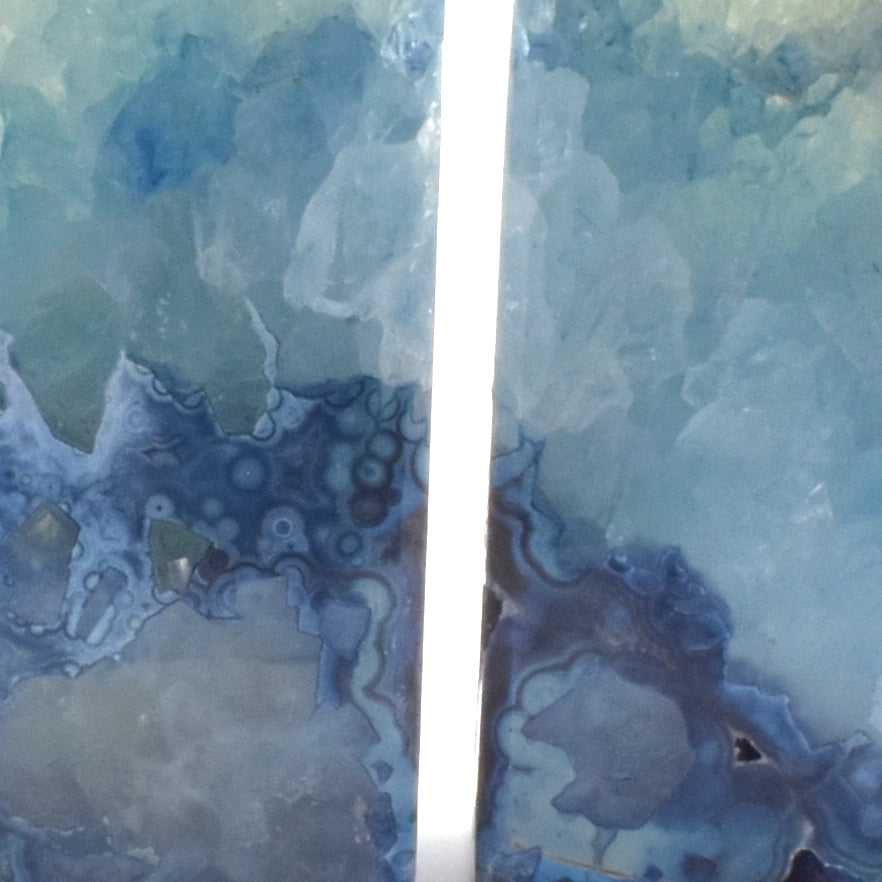 Blue Agate Book Ends # 3