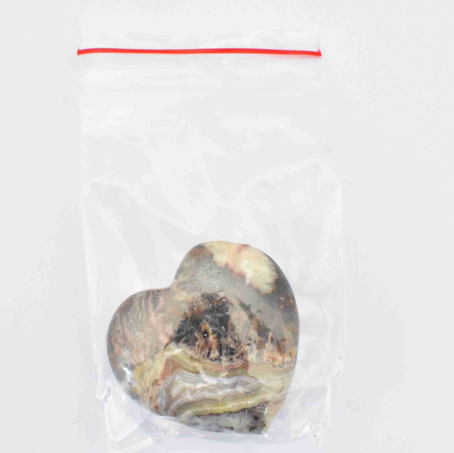 Red Crazy Lace Agate Heart - Medium