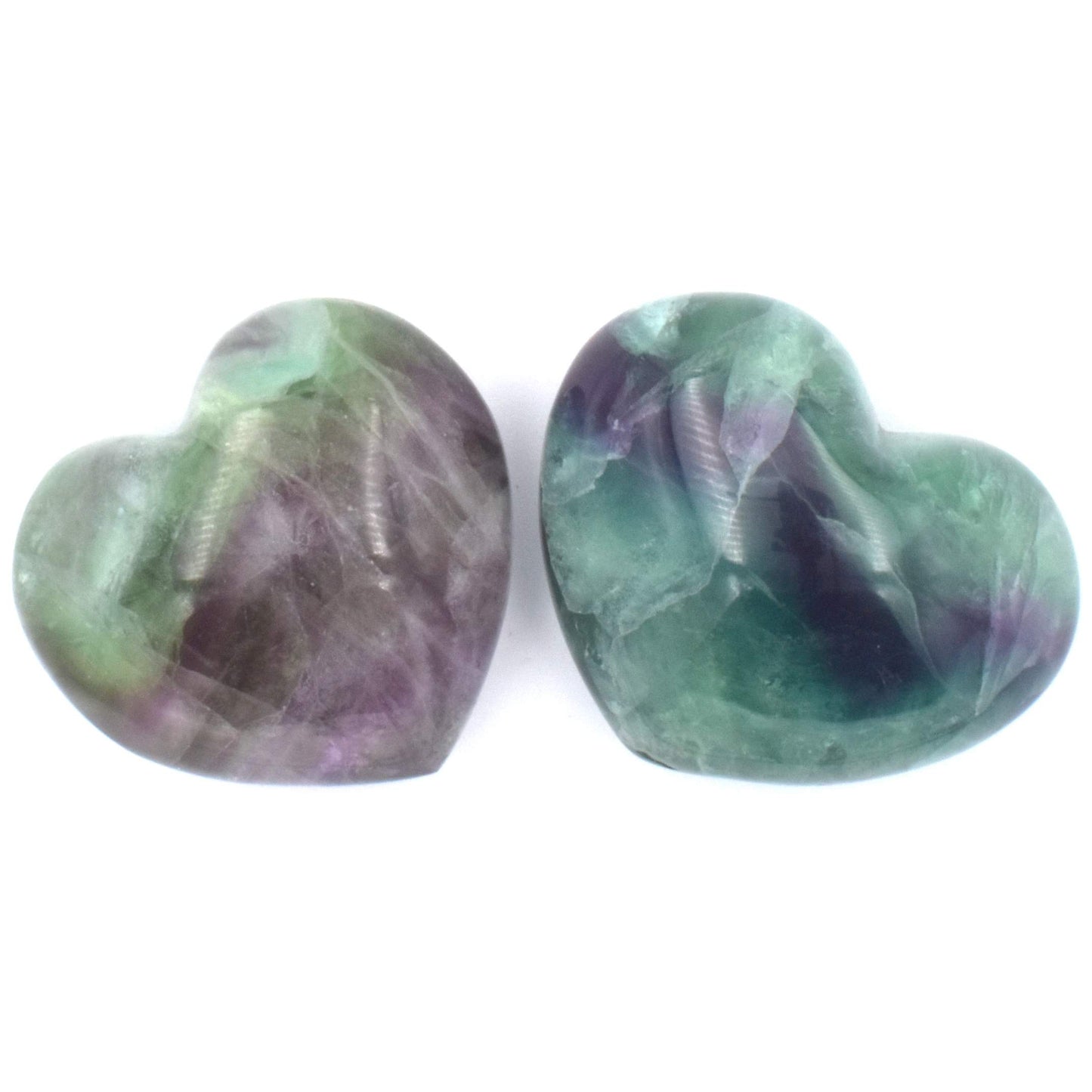 Rainbow Fluorite Heart - Medium