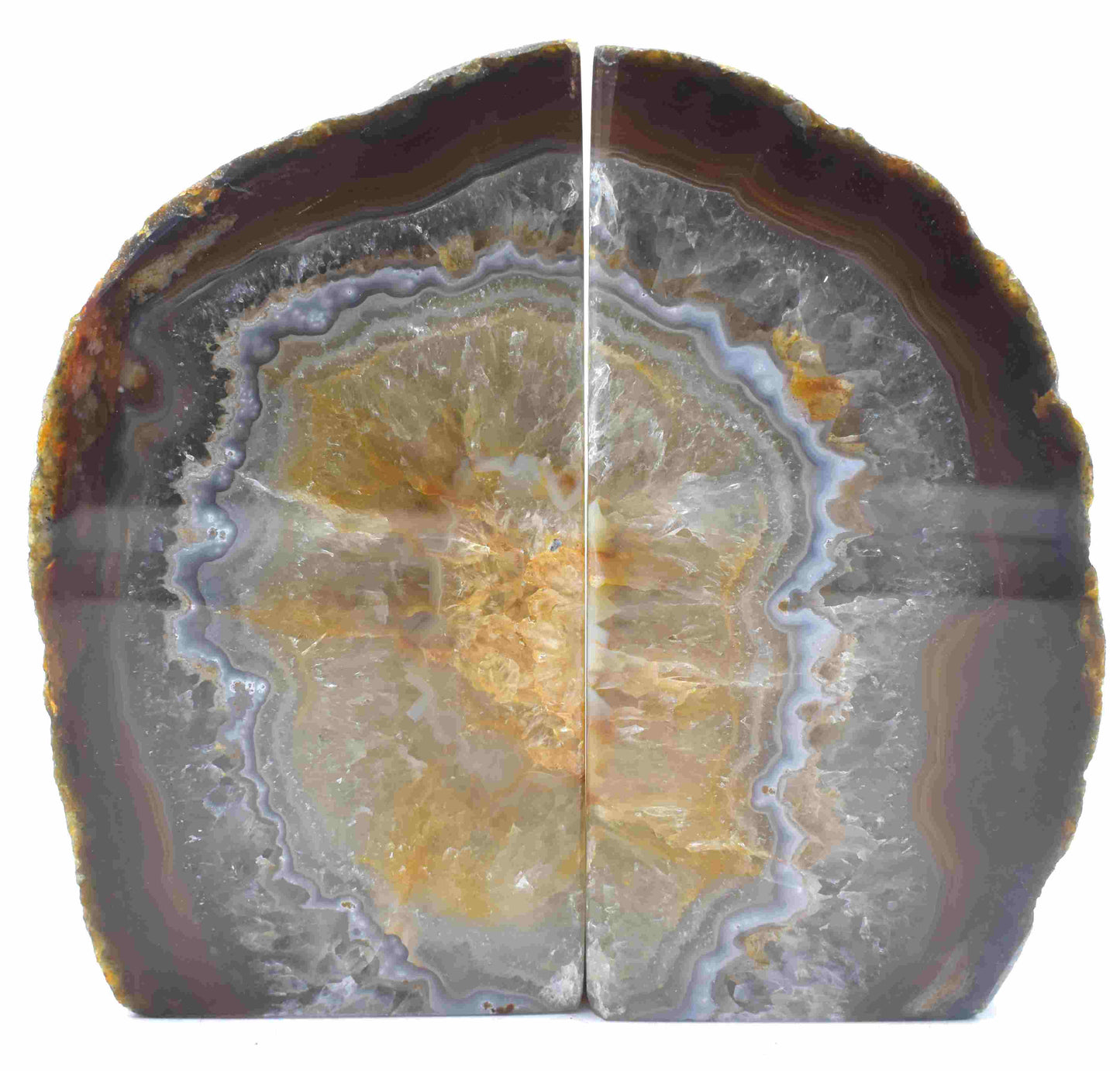 Natural Agate Book Ends