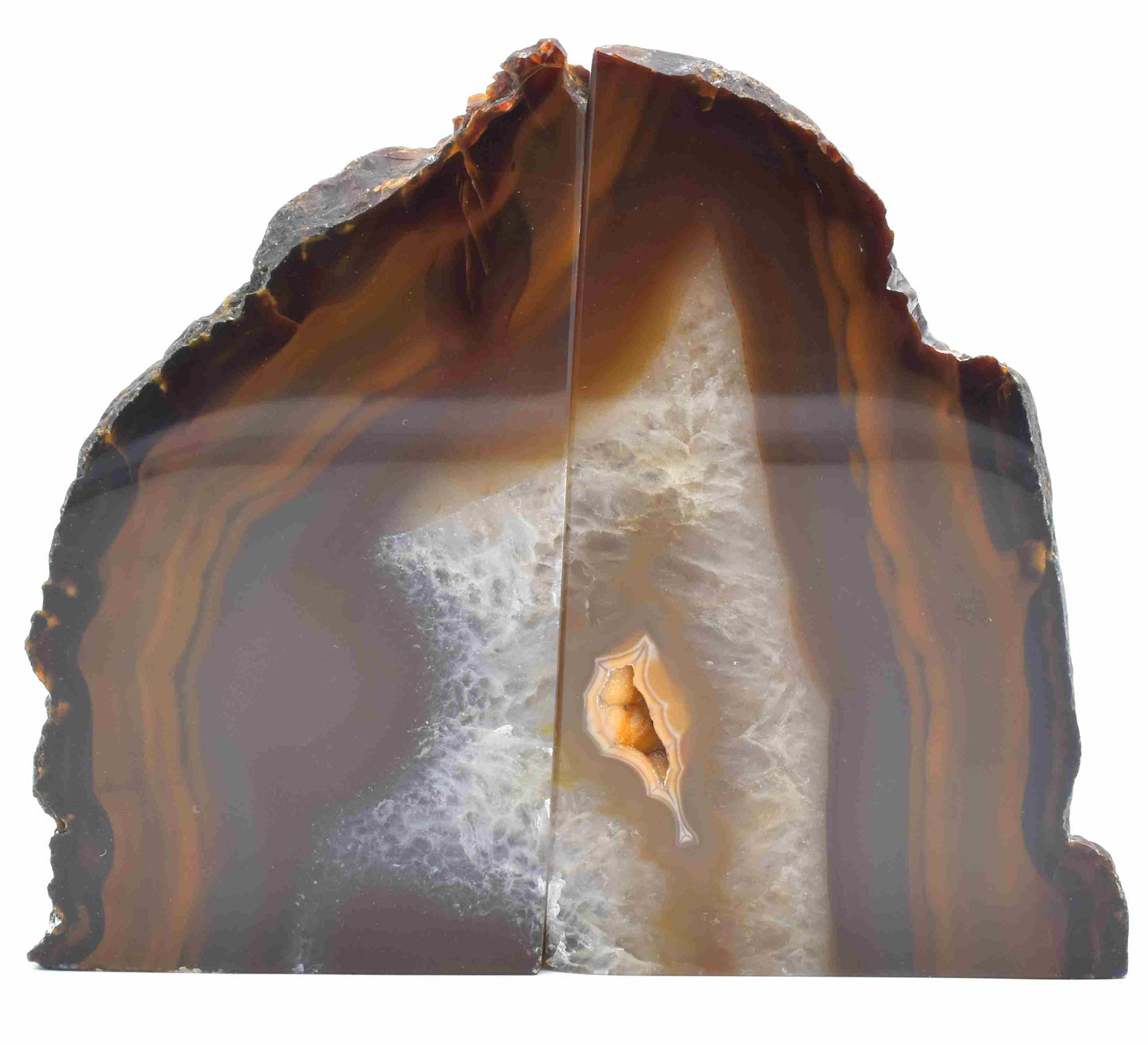 Natural Agate Book Ends