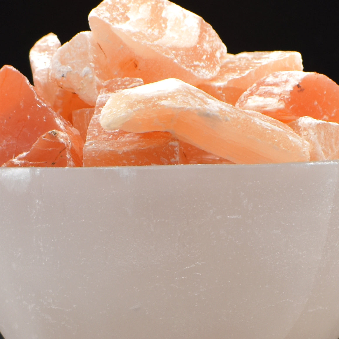 Fire Bowl - Red & White Selenite
