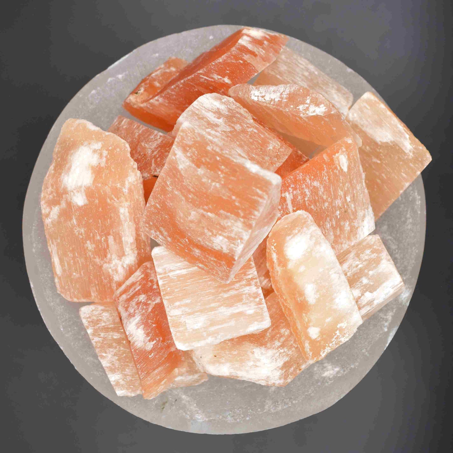 Fire Bowl - Red & White Selenite
