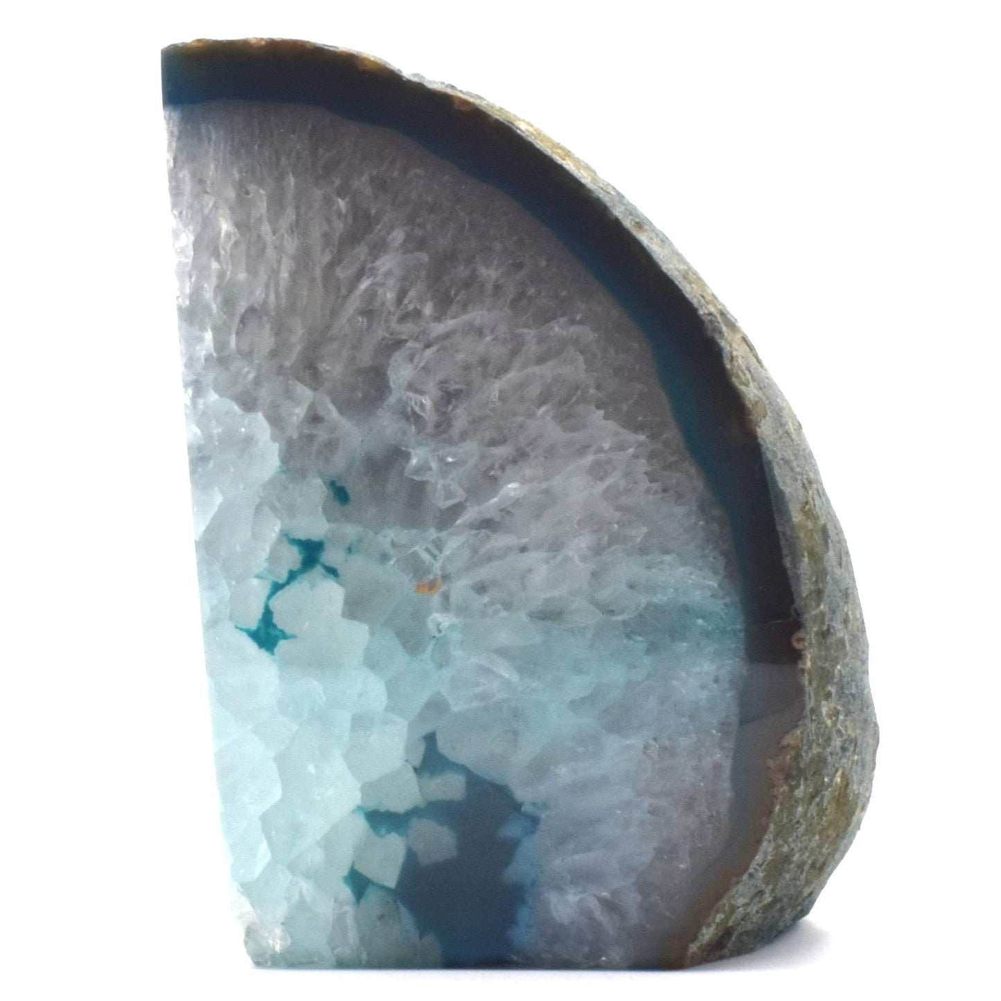 Teal Agate Book Ends