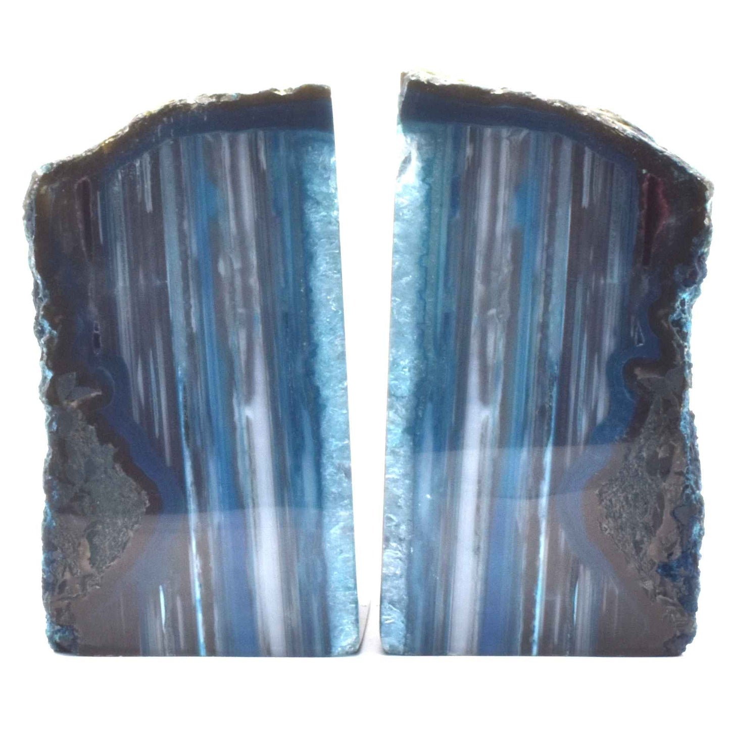 Teal Agate Book Ends