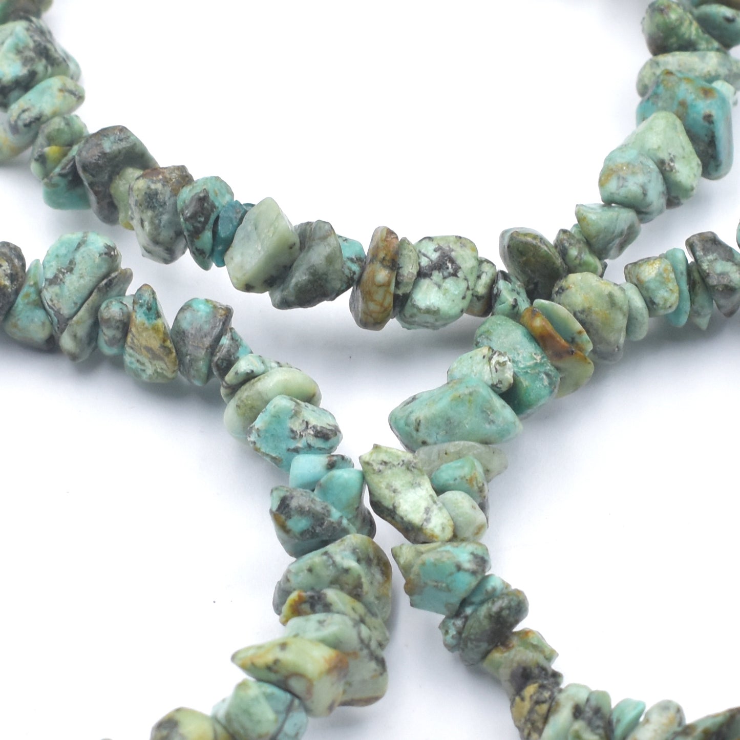 African Turquoise Crystal Chip Bracelet