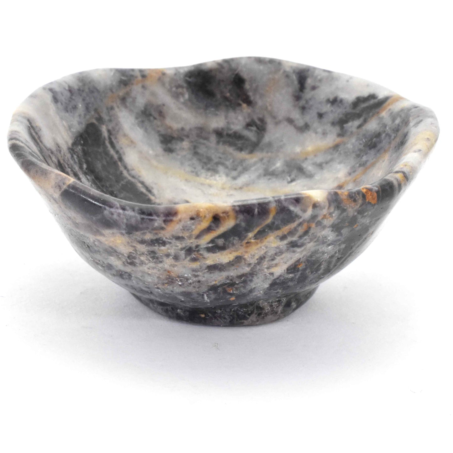 Purple Flower Jasper Crystal Bowl