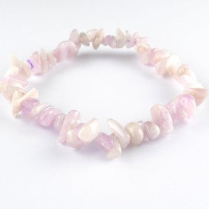Kunzite Crystal Chip Bracelet