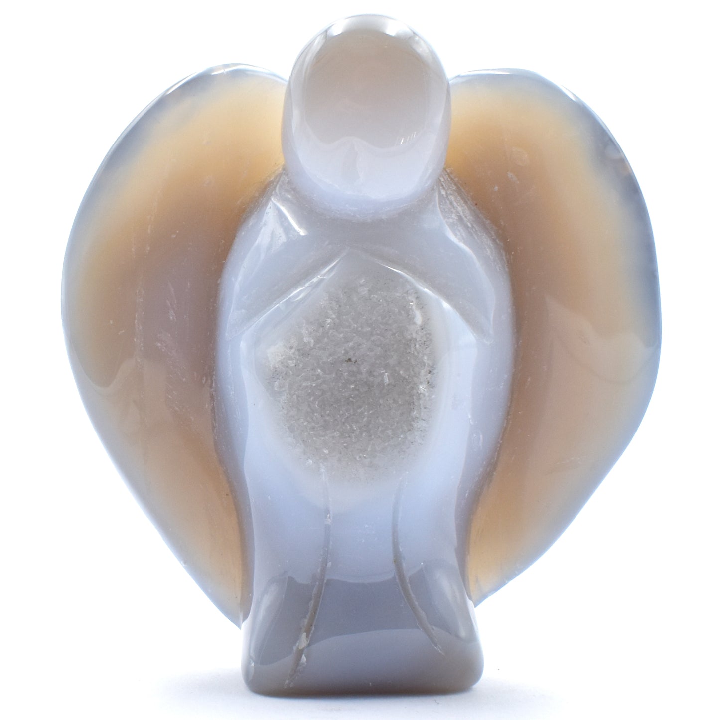 Natural Agate Geode Angel - Large