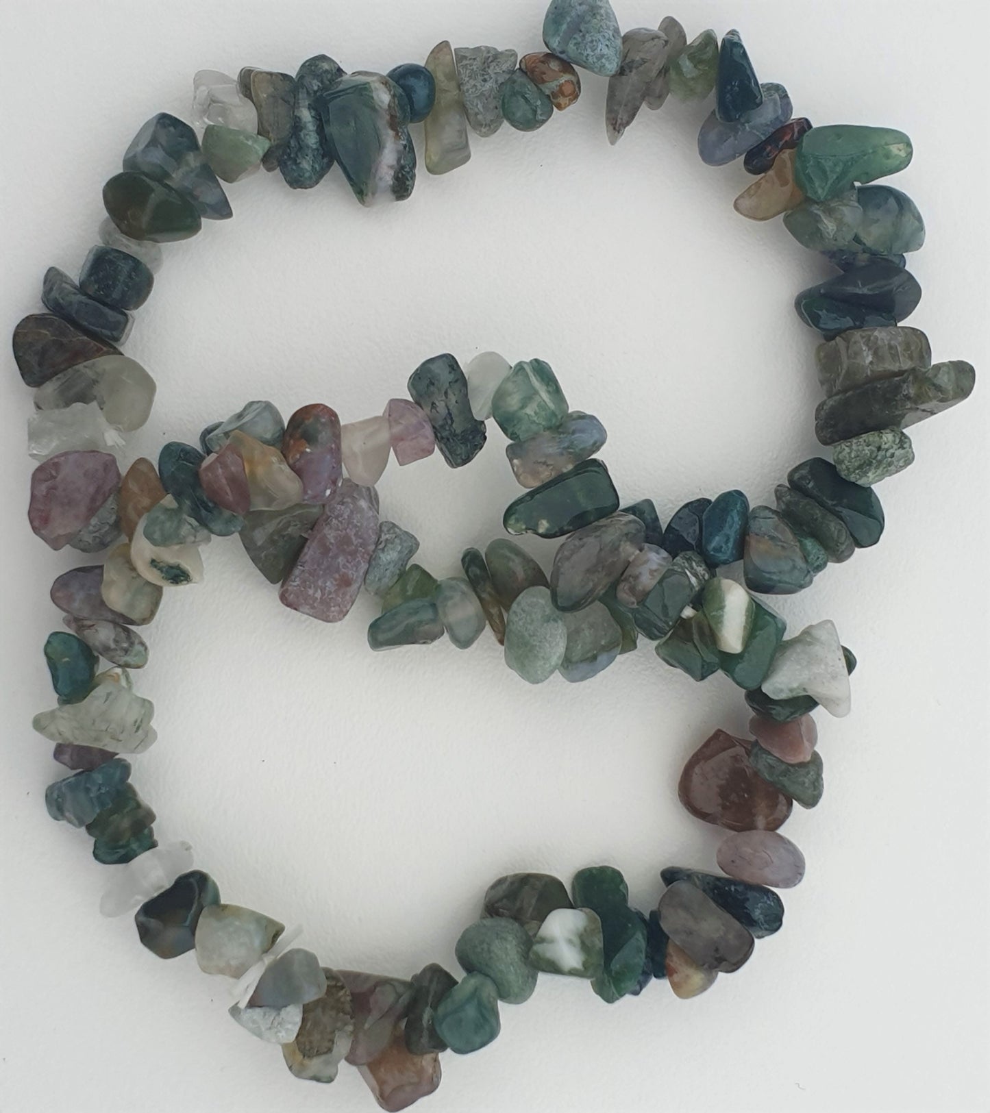 Moss Agate Chip Bracelet