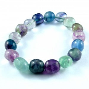 Rainbow Fluorite Tumbled Bracelet