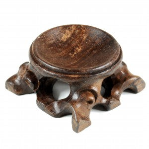 Wooden Hand Carved Crystal Ball Stand - Medium