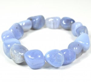 Blue Lace Agate Tumbled Bracelet