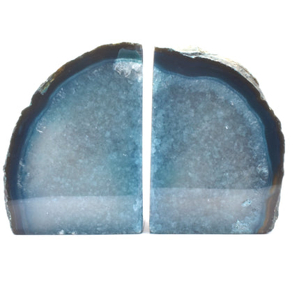 Teal Agate Book Ends