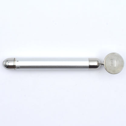 Vibrating Cabochon Face Massager (Battery Operated) - Clear Quartz