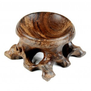 Wooden Hand Carved Crystal Ball Stand - Large