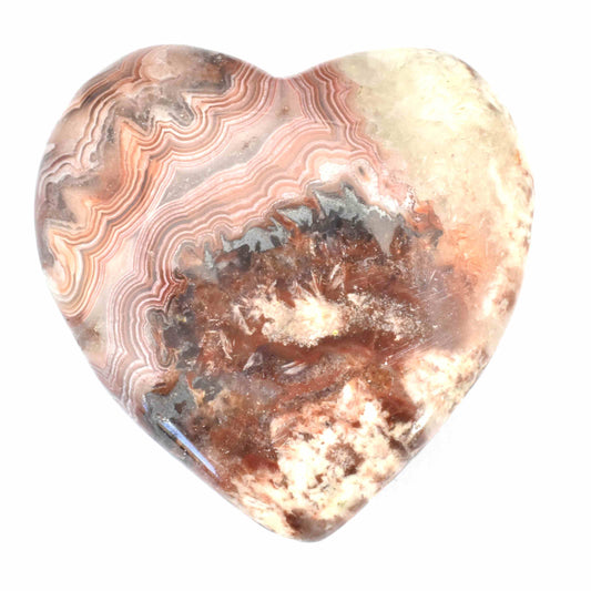 Red Crazy Lace Agate Heart - Medium
