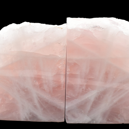 Rose Quartz Grade 'A' Book Ends