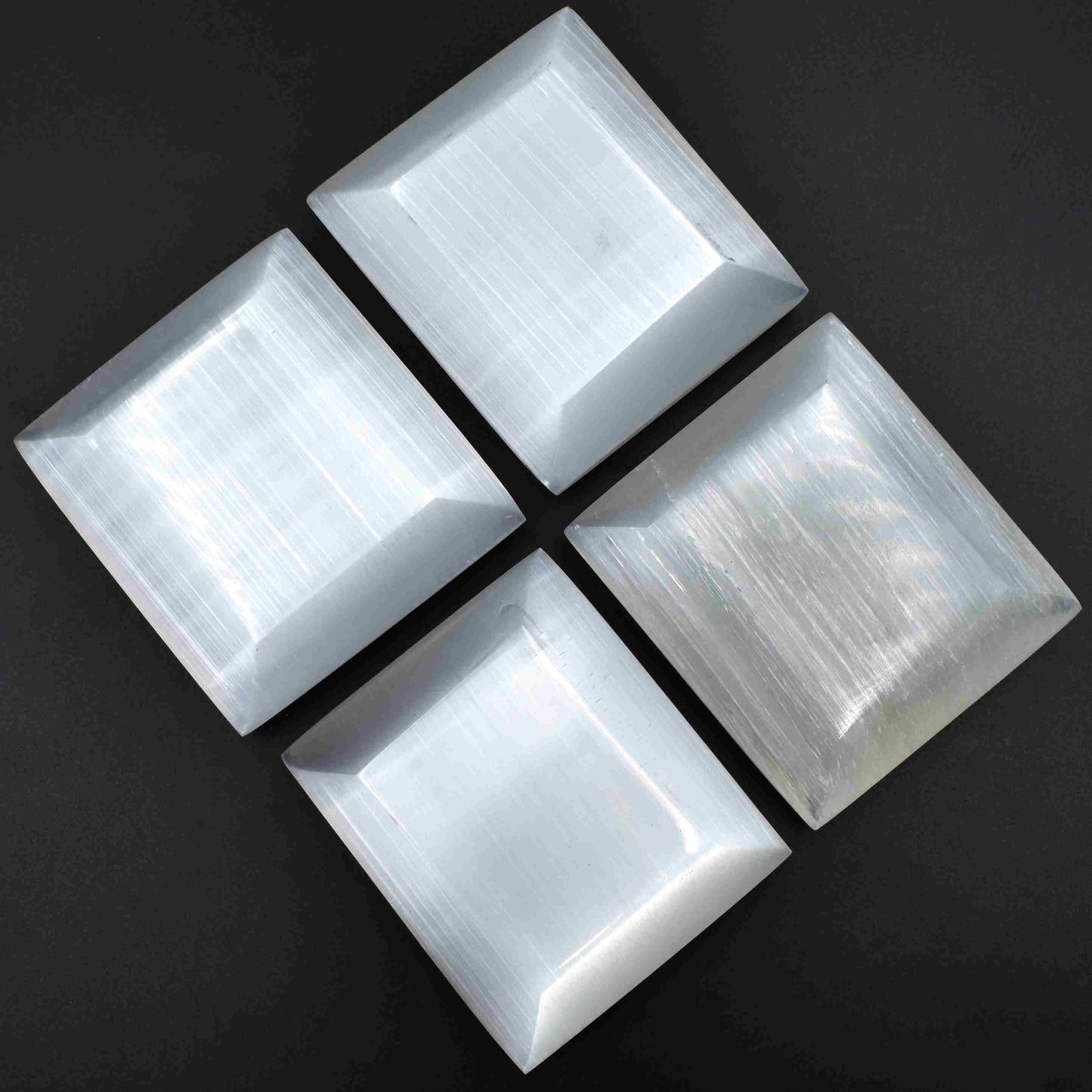 Selenite Charging Plate - Bevelled Square