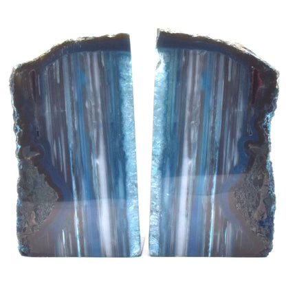 Teal Agate Book Ends