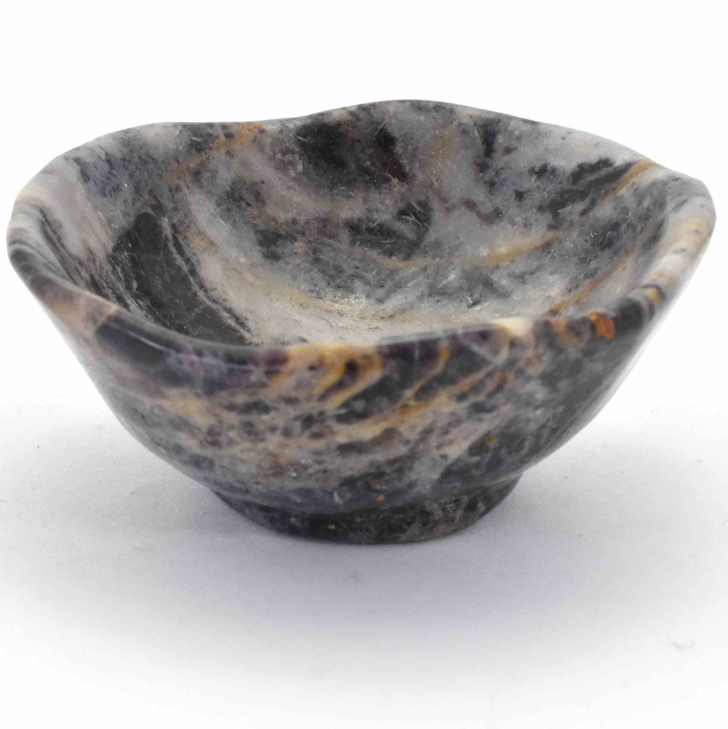 Purple Flower Jasper Crystal Bowl