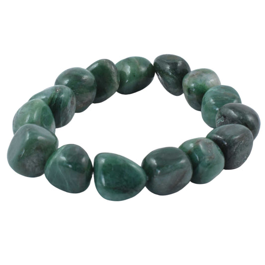 African Jade Tumbled Bracelet