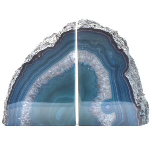 Agate Teal Book Ends