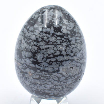 White Snowflake Obsidian Egg