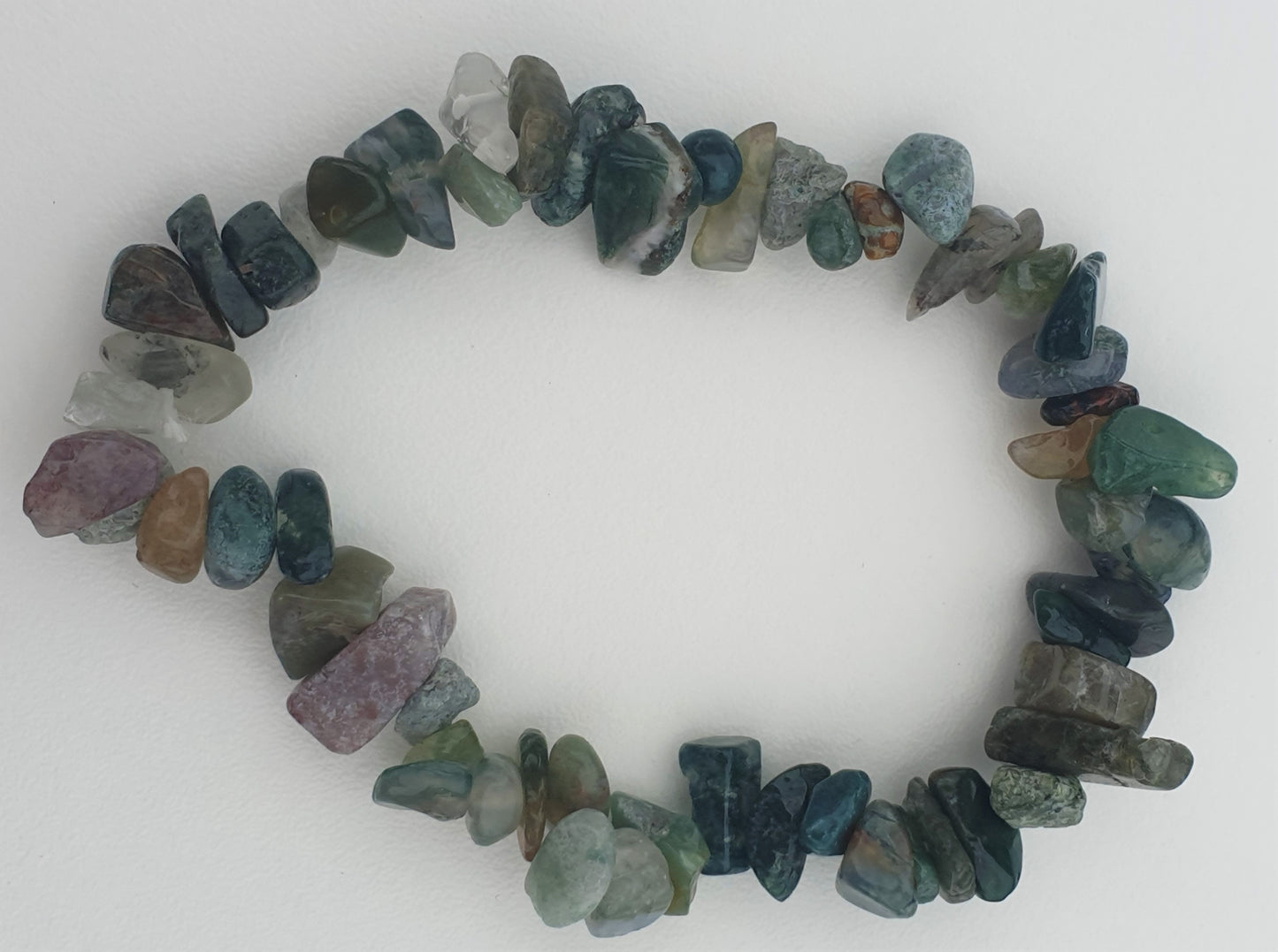 Moss Agate Chip Bracelet