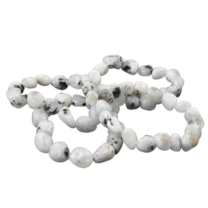Rainbow Moonstone Tumbled Bracelet